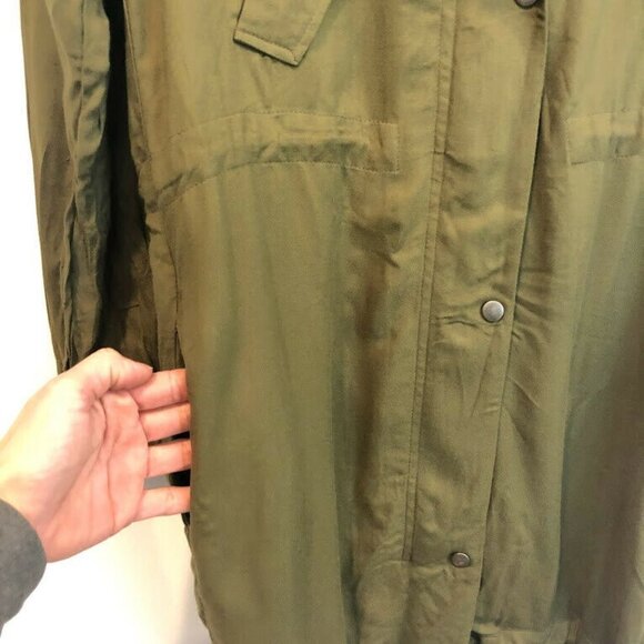 Love Tree S Long Hooded Lightweight Green Military - Picture 7 of 8